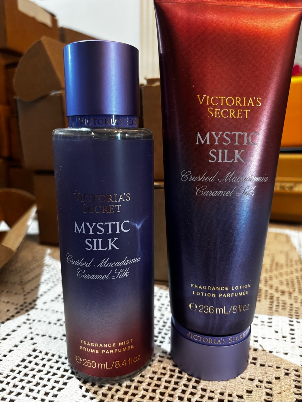 (Inventory 61) Victoria's Secret Mystic Silk Mist & Lotion Set - Purple Gradient